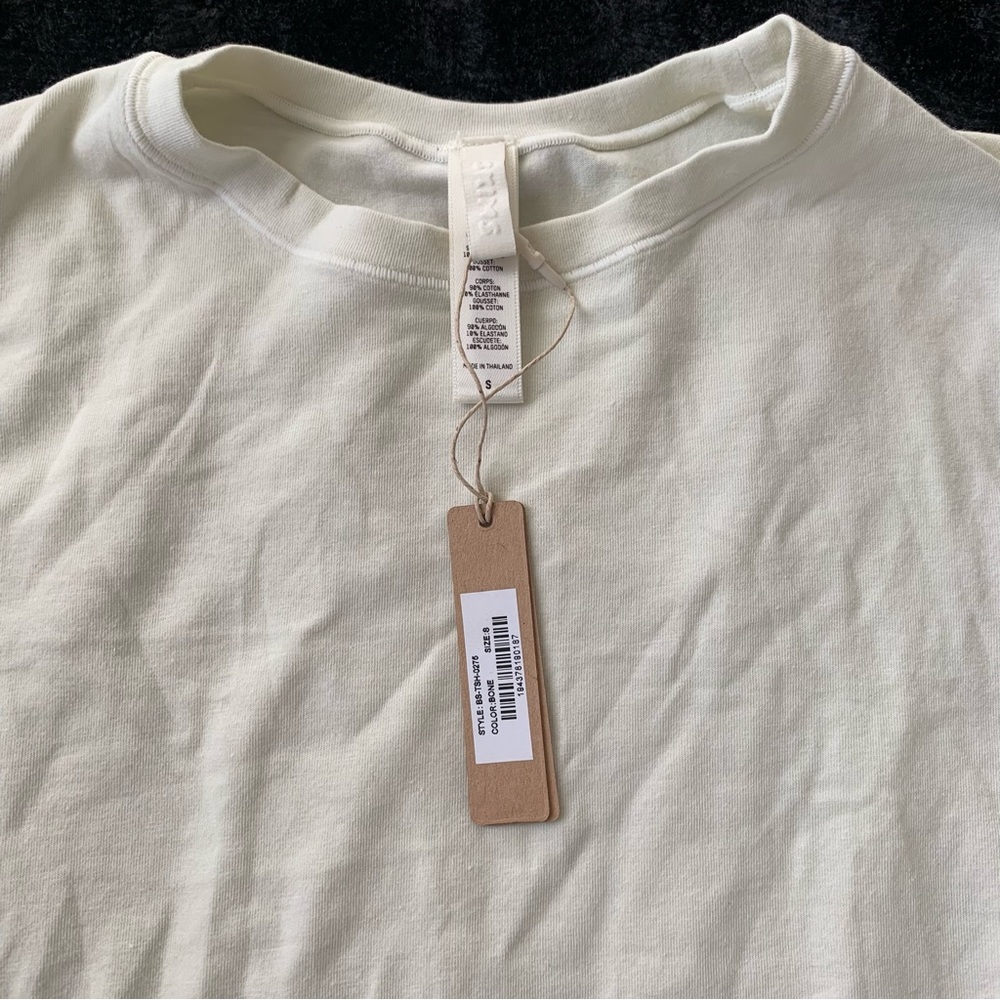 NWT Skims Stretch Cotton Jersey T-Shirt Bodysuit - Picture 4 of 6